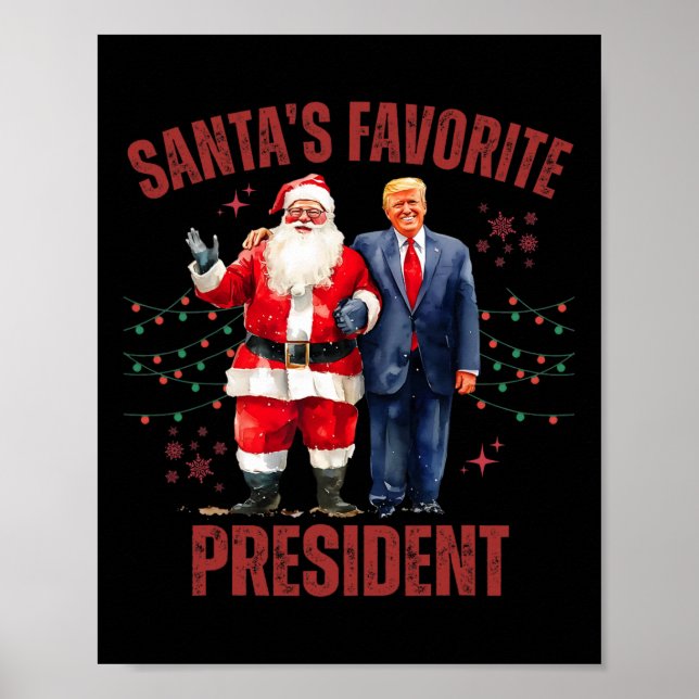 Weihnachts-Lieblingspräsident Funny Trump X Poster (Vorne)