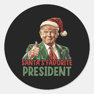 Weihnachts Lieblingspräsident Trump Weihnachten 20 Runder Aufkleber