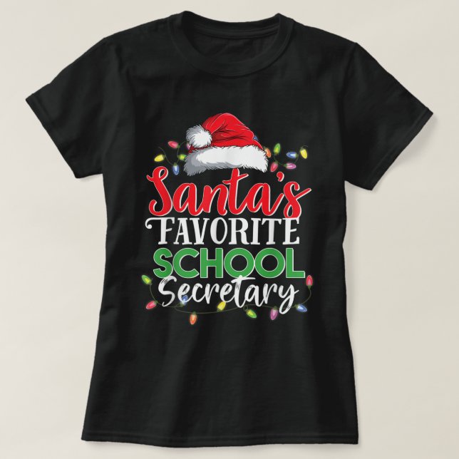 Weihnachts Lieblingsschulsekretär T-Shirt (Design vorne)