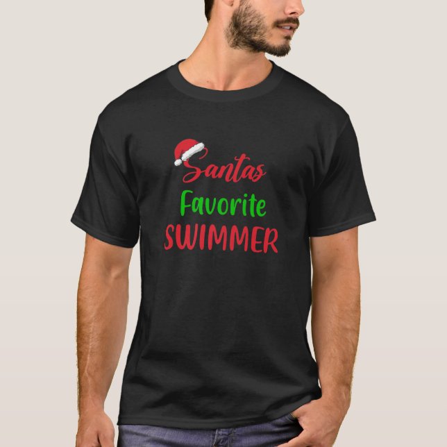 Weihnachts-Lieblingsschwimmen T-Shirt (Vorderseite)