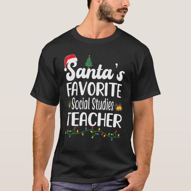 Weihnachts Lieblingssozialstudien Lehrerin Weihnac T-Shirt (Vorderseite)