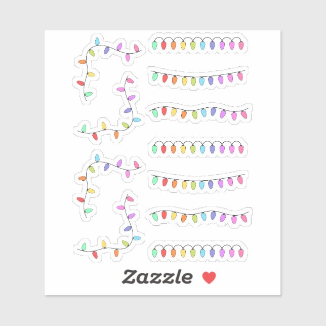 Weihnachts-Light-Decorations-Zeitschriftenplaner Aufkleber (Blatt)