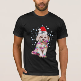 Weihnachts-Light-Malteser Dog Pupp T-Shirt