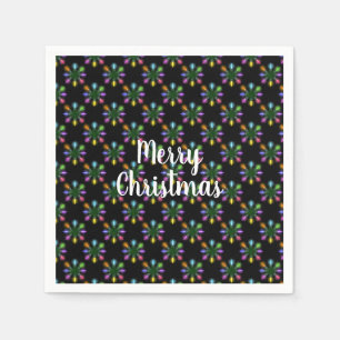Weihnachts-Light-Schneeflocke-Design Serviette