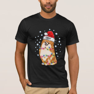 Weihnachts-Light-Spitz-Hund-Pupp T-Shirt