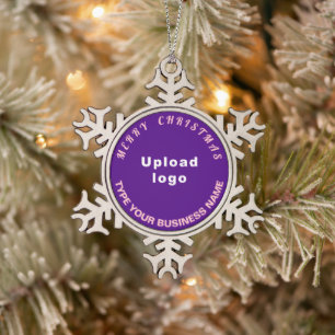 Weihnachts-Lila Schneeflocken Zinn-Ornament