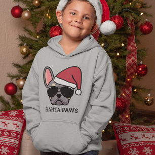 Weihnachts-Lilac-Tan-Französische-Bulldogge-Hoodie Hoodie