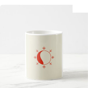 Weihnachts-Linia-Kunst-Tasse - Rot & Grün Kaffeetasse