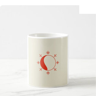 Weihnachts-Linia-Kunst-Tasse - Rot & Grün Kaffeetasse