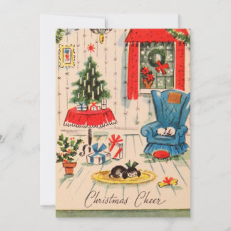 Weihnachts-Livesaal Scene Holiday Card Feiertagskarte