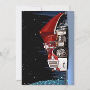 Weihnachts-LKW in Cartoon-Optik Feiertagskarte