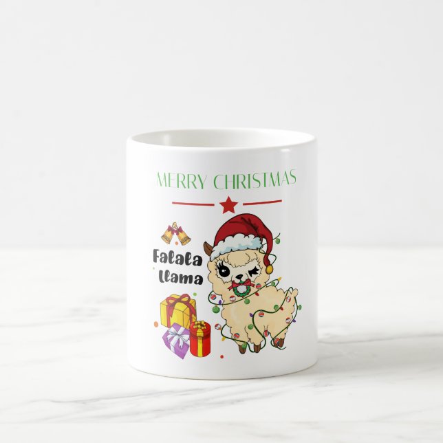 Weihnachts-Llama-Kaffeetasse Kaffeetasse (Mittel)