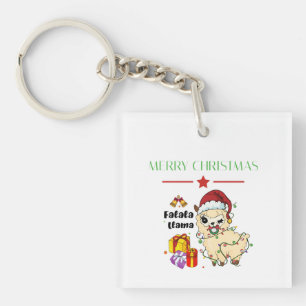 Weihnachts-Llama-Schlüsselanhänger Schlüsselanhänger