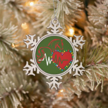 Weihnachts-Logo-Schneeflocken-Ornament