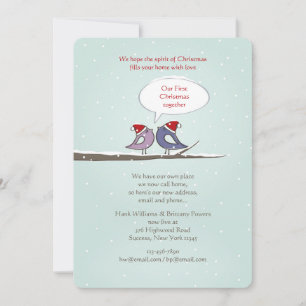 Weihnachts-Lovebirds Weihnachtskarte/neue Adresse Feiertagskarte