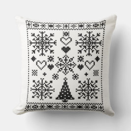 Weihnachts-Lover-Muster Sampler-Design Kissen