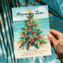 Weihnachts-Luau - Tropischer Strand-Palmenbaum-Fei