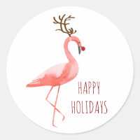 Weihnachts lustige Flamingo Rudolf Rentierwünsche