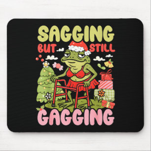 Weihnachts lustiger Frosch Meme Weihnachten Hängen Mousepad