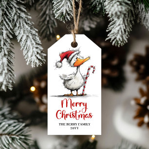 Weihnachts Lustiges Seltsames Gans Verspieltes Ges Geschenkanhänger