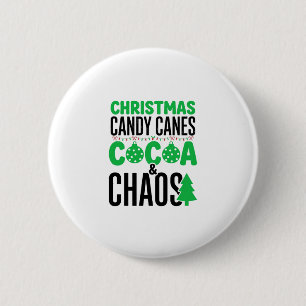 Weihnachts-Lutscher-Kakao-Chaos-Design Button