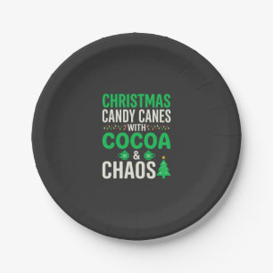 Weihnachts-Lutscher-Kakao-Chaos-Feiertag Pappteller