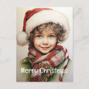 Weihnachts Mädchen Custom 10 von 25 Feiertagspostkarte