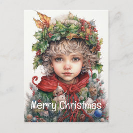 Weihnachts Mädchen Custom 12 von 25 Feiertagspostkarte