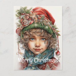 Weihnachts Mädchen Custom 20 von 25 Feiertagspostkarte