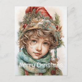 Weihnachts Mädchen Custom 21 von 25 Feiertagspostkarte