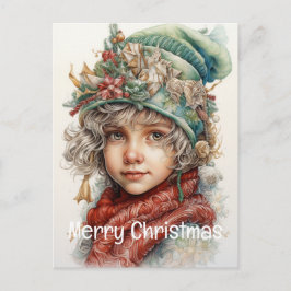 Weihnachts Mädchen Custom 22 von 25 Feiertagspostkarte
