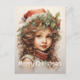 Weihnachts Mädchen Custom 24 von 25 Feiertagspostkarte