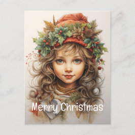 Weihnachts Mädchen Custom 25 von 25 Feiertagspostkarte