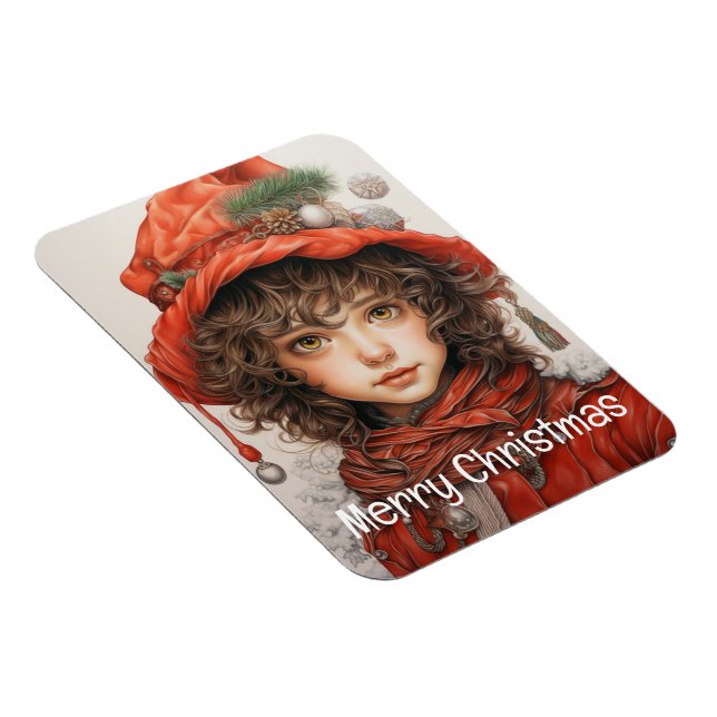 Weihnachts Mädchen Custom 2 von 25 Magnet (Rechte Seite)