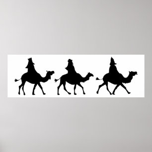 Weihnachts-Magi-Silhouette Poster