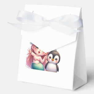 Weihnachts Magic Card mit Pinguin Spaß Geschenkschachtel