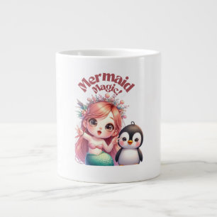 Weihnachts Magic Card mit Pinguin Spaß Jumbo-Tasse