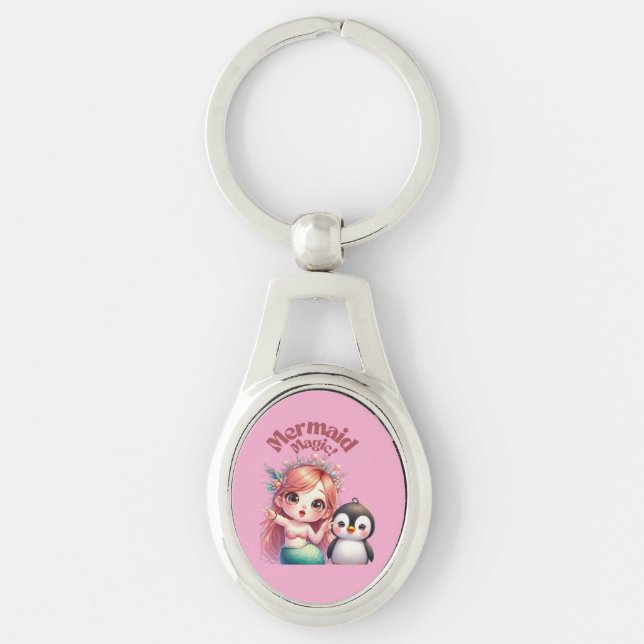 Weihnachts Magic Card mit Pinguin Spaß Schlüsselanhänger (Vorderseite)