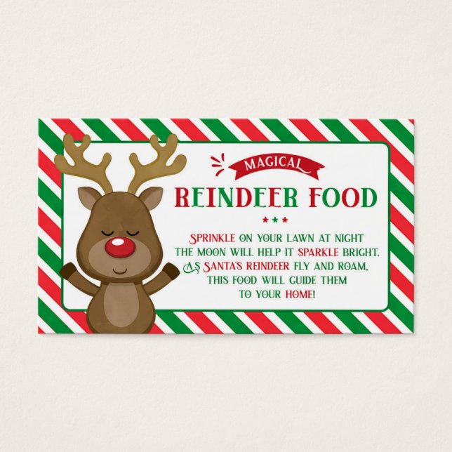Weihnachts-Magische Rentierfutter für Kinder (Vorderseite)