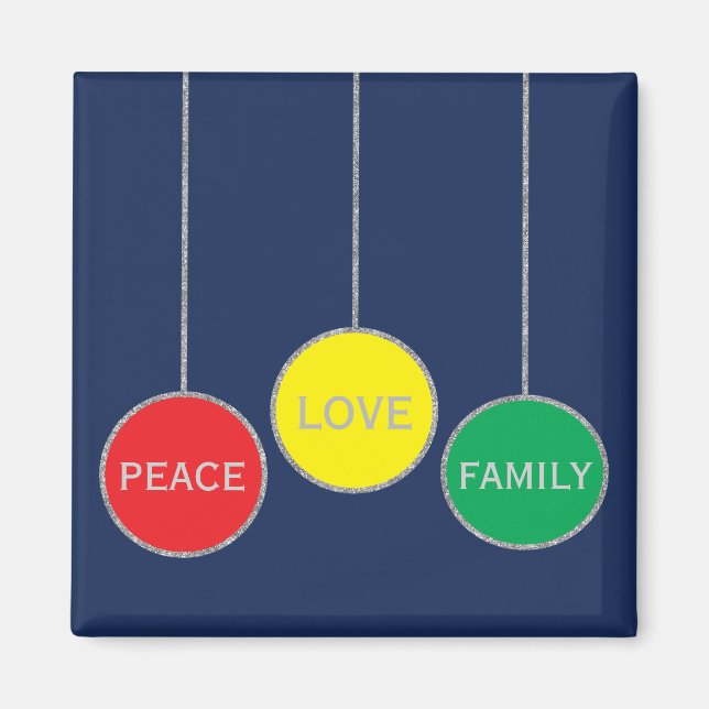 Weihnachts-Magnet-Platz Weihnachtsfeiern Magnet (Vorne)