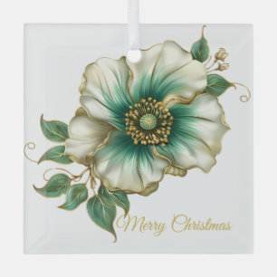 Weihnachts-Magnolia-Glas Ornament Aus Glas