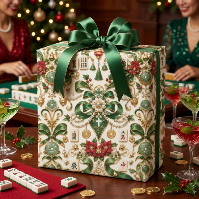 Weihnachts-Mahjong Geschenkpapier (Von Creator hochgeladen)