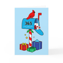 Weihnachts-Mailbox mit Kardinal und Packages