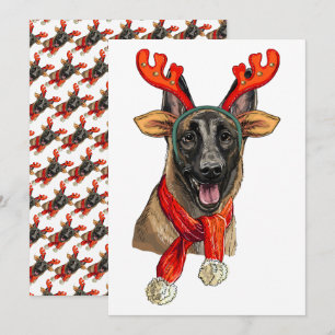 Weihnachts-Malinois-Hund Save The Date