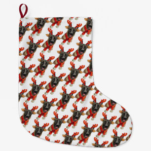 Weihnachts-Malinois-Hund-Wrapping Paper Großer Weihnachtsstrumpf
