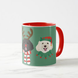 Weihnachts-Maltipoo-Hunde Tasse
