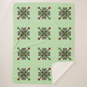 Weihnachts-Mandala-Muster Sherpadecke