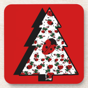 WEIHNACHTS-MARIENKÄFER GETRÄNKEUNTERSETZER
