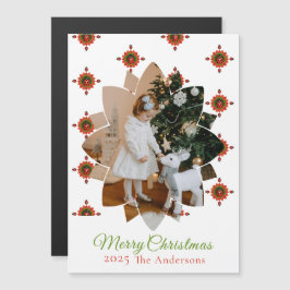 Weihnachts-Marienkäfer Rot Foto Feiertags Magnetis Magnetkarte