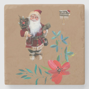 Weihnachts-Marmorstein-Untersetzer, Santa Steinuntersetzer